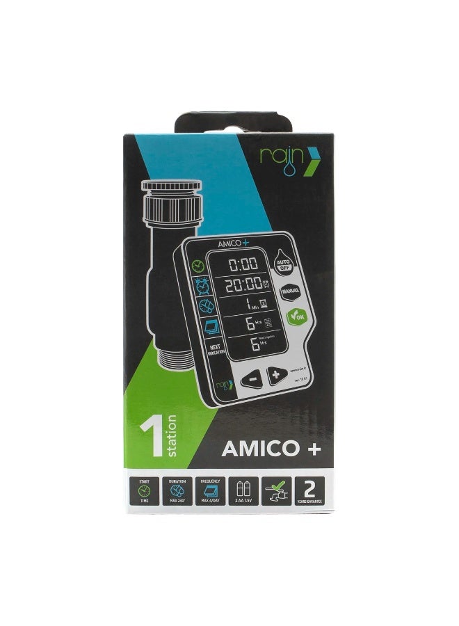 رين مؤقت صنبور مياه أوتوماتيكي من Rain Amico، بمخرج واحد، يعمل بالبطارية، من Rain Amico+، صنع في إيطاليا - Image 3